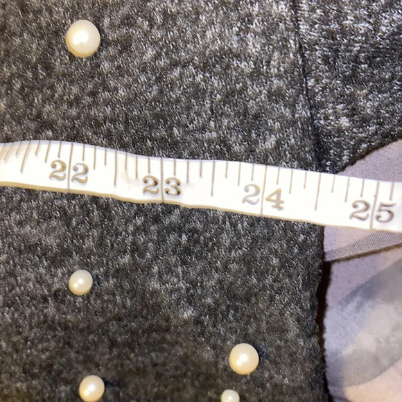 Zara charcoal grey pearl knit  sweater M - Picture 8 of 10